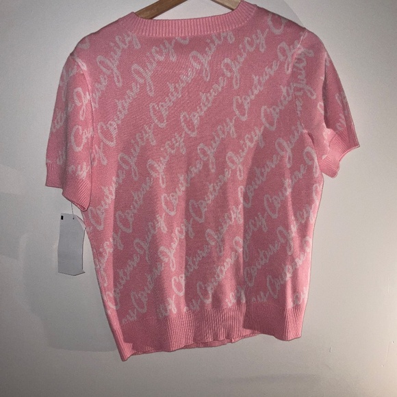 Juicy Couture Women’s Crew Neck Sweater – Medium, Pink & White, Brand NWT - Picture 3 of 10